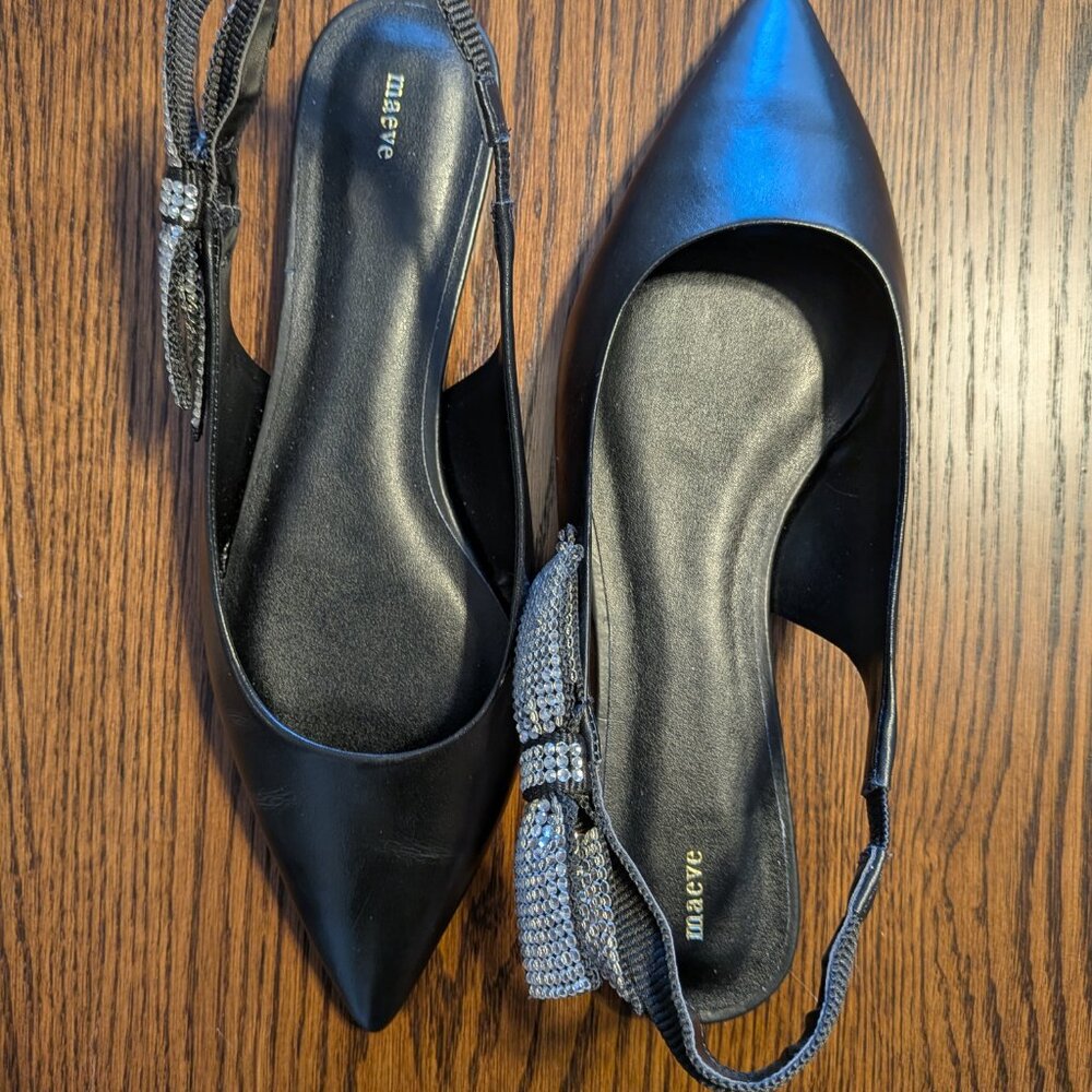 Brand New Anthropologie Maeve Side-Bow Slingback Flats
